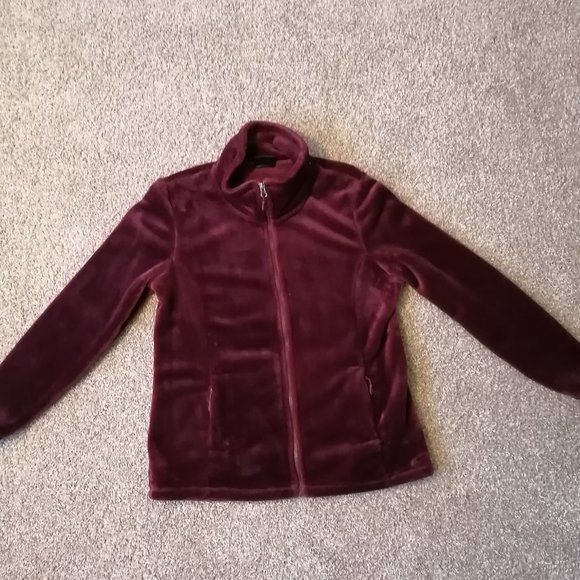 Burgundy Fuzzy Sweater - Picture 1 of 1